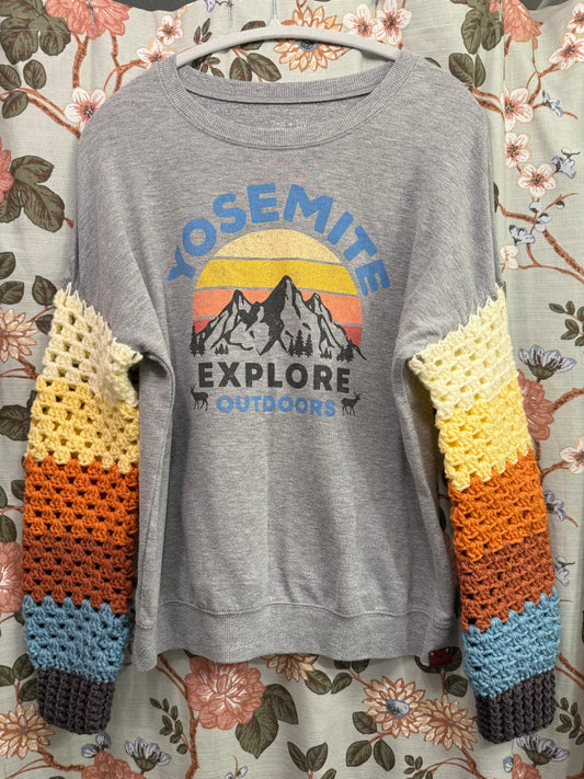 Upcycled graphic sweatshirt