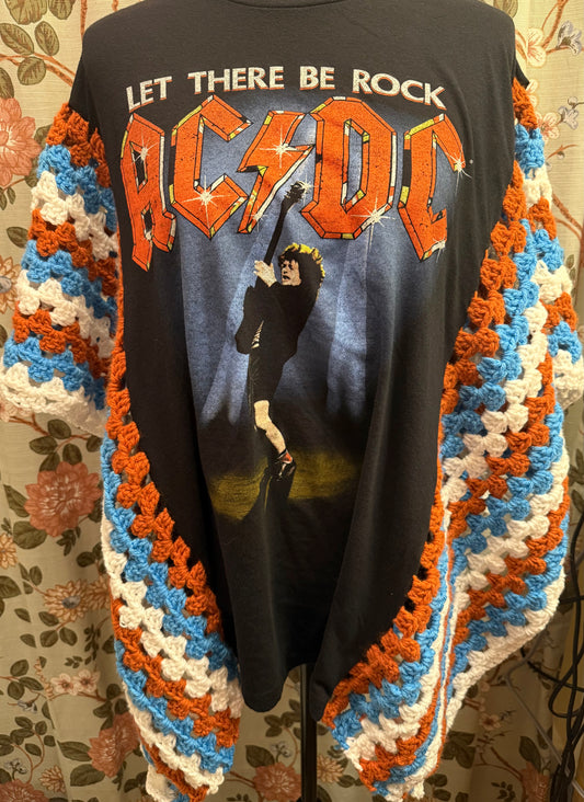 AC/DC tshirt poncho